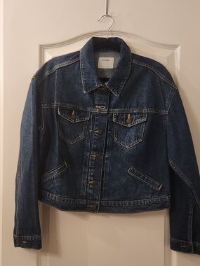 Old Navy Washed Blue Denim Jacket Large